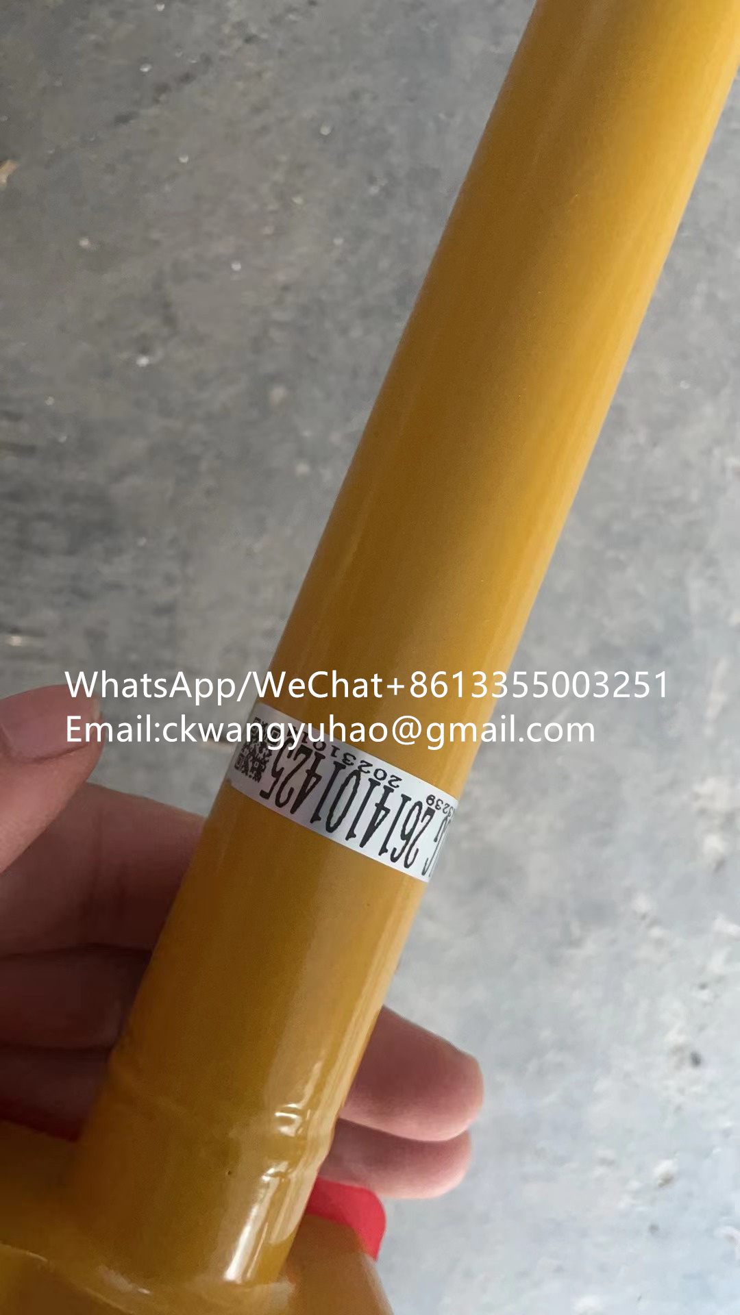 26141014251steelpipes - 11218962  PROTECTING PLATE  14401251  COVER
11218989  PLATE  14400796  BRACKET
11218993  SEAT  14400802  WASHER
11218996  CONTROL UNIT  14401539  DISPLAY
11218997  CONTROL UNIT  14401540  DISPLAY
11219008  TRAVEL MOTOR  11222998  Drive unit
11219012  OIL TANK  11219013  OIL TANK
11219013  OIL TANK  26020008871  null
11219016  HOSE  11221007  null
11219017  Hose  11222258  null
11219023  Cylinder liner  11216018  CYLINDER LINER KIT
11219024  Thrust washer  11216283  THRUST WASHER
11219025  Rocker arm  11218964  ROCKER ARM
11219027  Rocker arm  11219139  ROCKER ARM
11219031  PISTON  11216018  CYLINDER LINER KIT
11219040  ALTERNATOR  11224721  null
11219049  SCREW  11223506  Screw
11219073  FAN SHROUD  14407468  Fan guard
11219076  ARM  14402716  DIPPER ARM
11219077  HOSE  11220521  HOSE
11219079  IDLER  14404059  Idler
11219094  Pipe  14403796  Pipe_wa x1 piping arm 2.6m
11219097  Hose  14403795  Hose_special
11219109  Clamp  14403793  Clamp
11219110  Pipe  14403791  null
11219111  Pipe  14403792  null
11219112  Pipe  14403768  null
11219113  Pipe  14403769  null
11219114  Pipe  14403790  null
11219115  Hose  14403766  Hose assembly
11219116  TENSION SPRING  11219379  SPRING TENSIONER
11219124  BRACKET  14401814  BRACKET
11219125  BRACKET  14400670  BRACKET
11219129  BRACKET  14404372  Bracket
11219132  OIL BATH AIR CLEANER  11225030  null
11219142  SCREW  11224405  Hexagon screw
11219147  TOGGLE SWITCH  11219881  TOGGLE SWITCH
11219150  FUEL HOSE  14400488  FUEL HOSE
11219151  FUEL HOSE  14400489  FUEL HOSE
11219152  BRACKET  14400491  BRACKET
11219157  EXPANSION TANK  11219198  EXPANSION TANK
11219158  DECAL  14400515  DECAL
11219159  DECAL  14407099  Decal
11219160  DECAL  14400517  DECAL