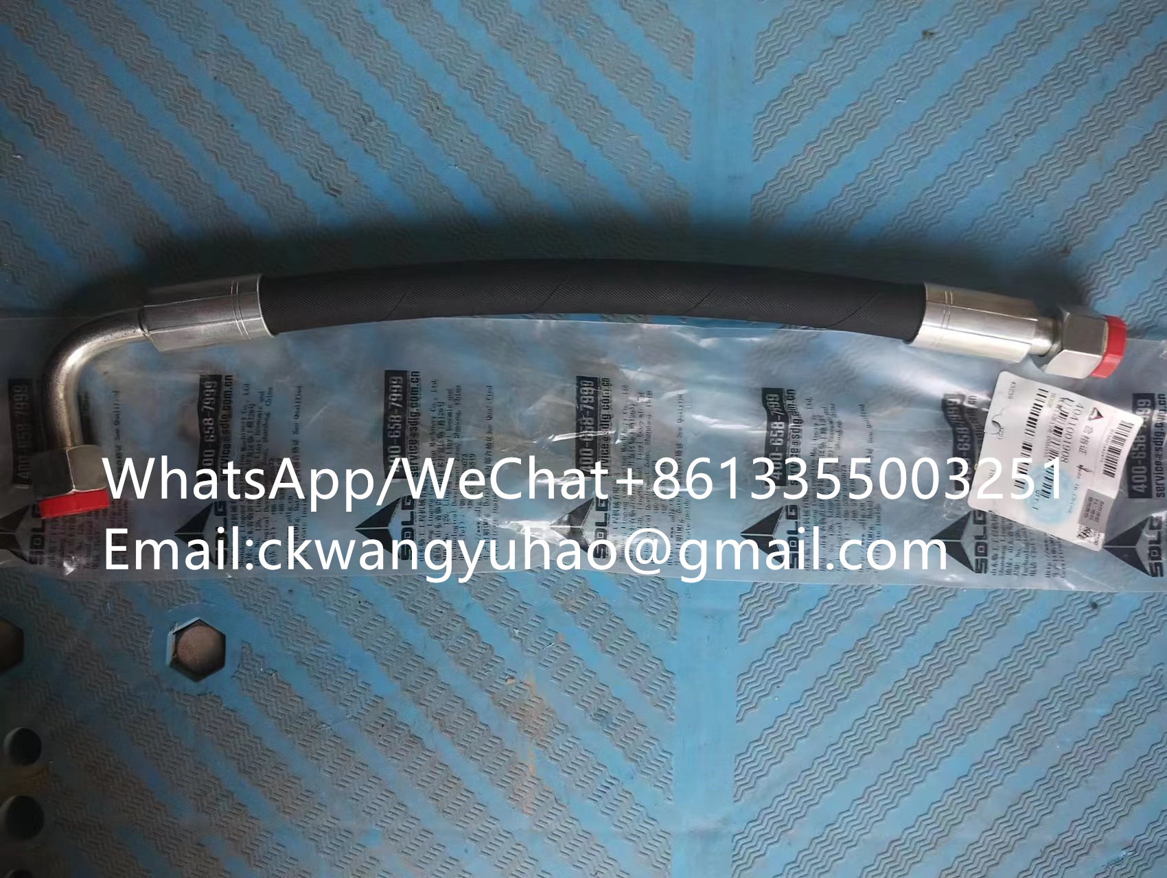 4041001908hose - 11216196  HOSE  11217764  HOSE
11216197  HOSE  11217765  HOSE
11216205  SWITCH  14400104  SWITCH
11216208  WIPER MOTOR  11224403  Wiper motor
11216210  CONTROL PANEL  11214504  CONTROL
11216213  WIRING HARNESS  11219615  WIRING HARNESS
11216214  OIL FILTER HOUSING  11219172  OIL FILTER HOUSING
11216216  STARTER MOTOR  11225626  Starter motor
11216220  PIPE  14403571  PIPE
11216221  PIPE  14404297  PIPE
11216222  OIL PIPE  14404524  Pipe bend_wa
11216223  OIL PIPE  14404526  Pipe bend_wa
11216226  HYDRAULIC OIL PIPE  14403611  Pipe
11216229  OIL PIPE  14404210  Pipe
11216231  ROLLER  14403562  TOP ROLLER
11216232  TRACK SHOE  14403521  Track shoe
11216235  HYDRAULIC OIL PIPE  14403780  Pipe
11216237  HYDRAULIC OIL PIPE  14405161  PIPE
11216239  STAY  14402795  MIRROR BRACE
11216240  STAY  14401304  MIRROR BRACE
11216246  HYDRAULIC OIL PIPE  14403786  Pipe
11216251  SWING GEAR  11216868  SWING GEAR
11216253  KEY  14401018  KEY
11216254  COVER  14401210  Door
11216255  PIPE  14403721  Lubricating hose
11216256  IDLER  11219079  IDLER
11216258  LINK  14403522  Chain link
11216259  LINK  14403555  Chain link
11216260  LINK  14403554  Chain link
11216262  ROLLER  14404063  Roller
11216263  OIL PIPE  14403932  Lubricating pipe
11216268  CRANKSHAFT  11221424  Crankshaft
11216270  MAIN BEARING  11224229  Main bearing
11216276  BIG-END BEARING KIT  11224682  Big-end bearing kit
11216281  GEAR  11219752  GEAR
11216282  CONNECTING ROD  11223204  Connecting rod
11216283  THRUST WASHER  11220451  THRUST WASHER
11216291  O-RING  11216967  O-RING