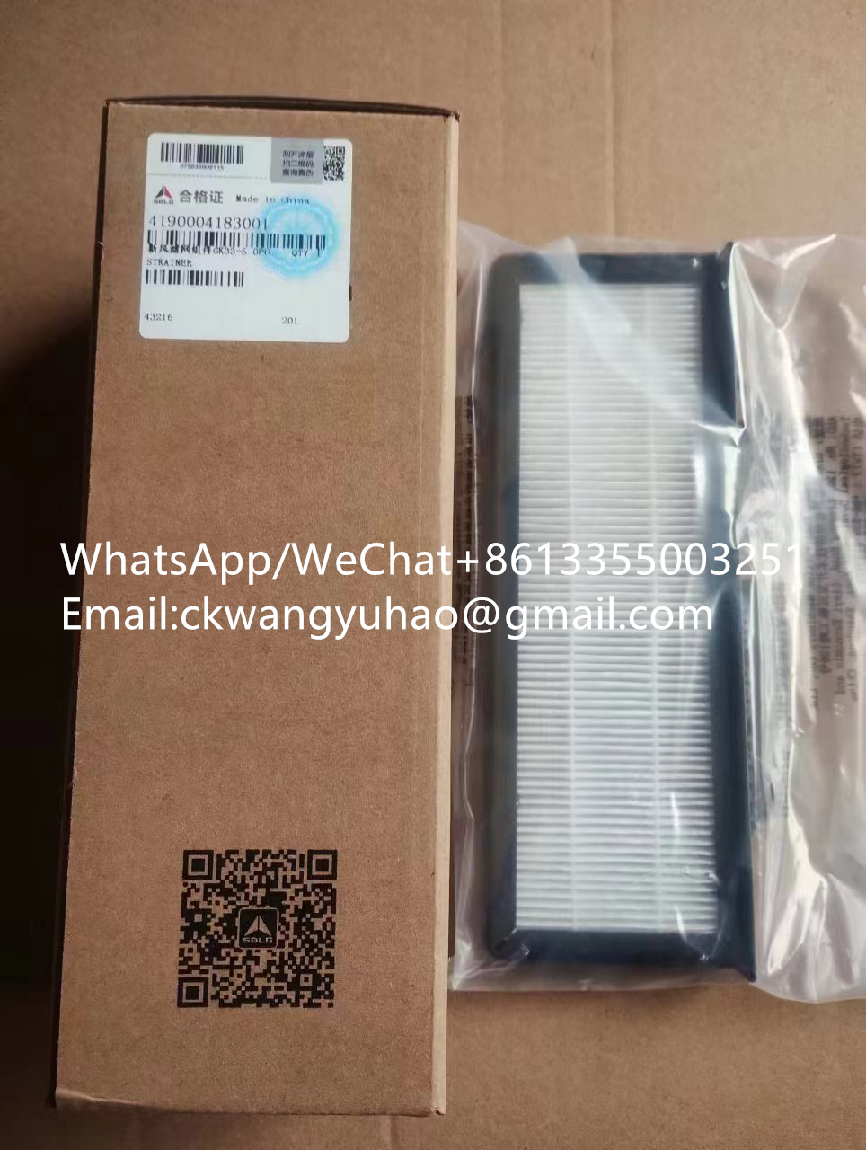 4190004183001 Fresh Air Filter - SDLG Motor Grader 9190 9220 9165 9138 Fresh Air Filter 4190004183001
4110001551056 Screw
4120005997007 Sealing ring
4120005996004 Sealing ring
4120005996005 Sealing ring
4120003878021 SPHERICAL PLAIN BEARING
4120007938003 Sealing kit
11222511 Control valve
11222510 Control valve
11221876 Connector
4130000415009 Expansion valve
4120007911 Elbow nipple
11221042 VALVE
11221041 SPRING
4110003129 Friction disc
4041002384 CLAMP
4043003088 Pin
4043003089 Pin
4043003090 Pin
4043003091 Pin